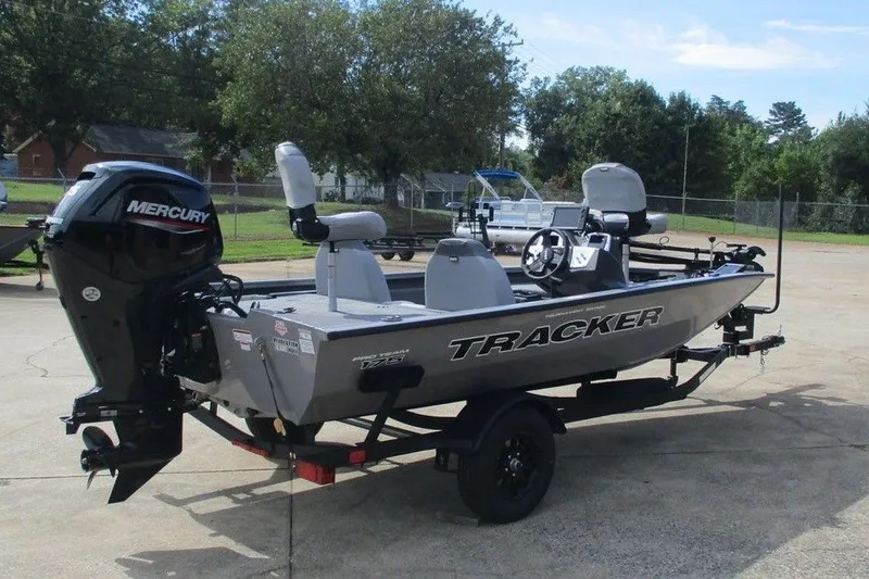 Slide: The Image of 2027 Tracker Pro Team 175 boat with Mercury engine on trailer. - 6