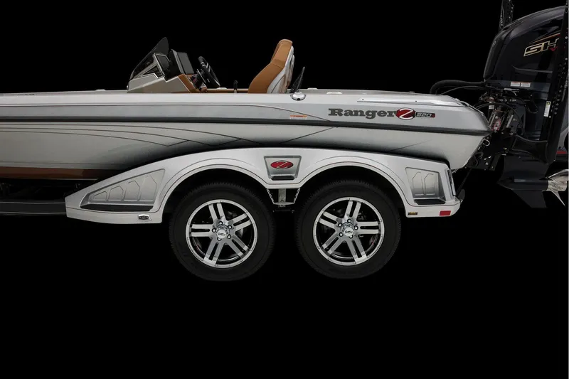 Slide: The Image of Manufacturer Provided Image: 2026 Ranger Z520R Ultra boat on trailer, showcasing sleek design and dual wheels. - 70