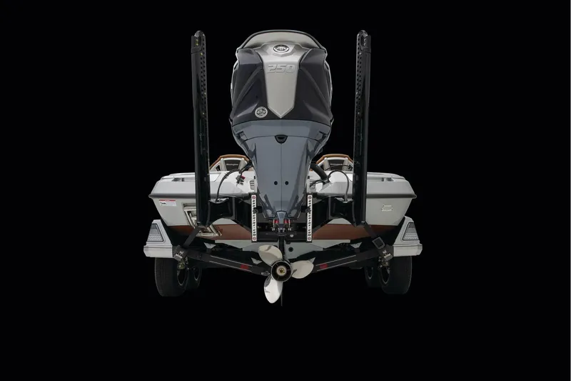 Slide: The Image of Manufacturer Provided Image: 2026 Ranger Z520R Ultra boat, rear view with powerful outboard motor. - 69