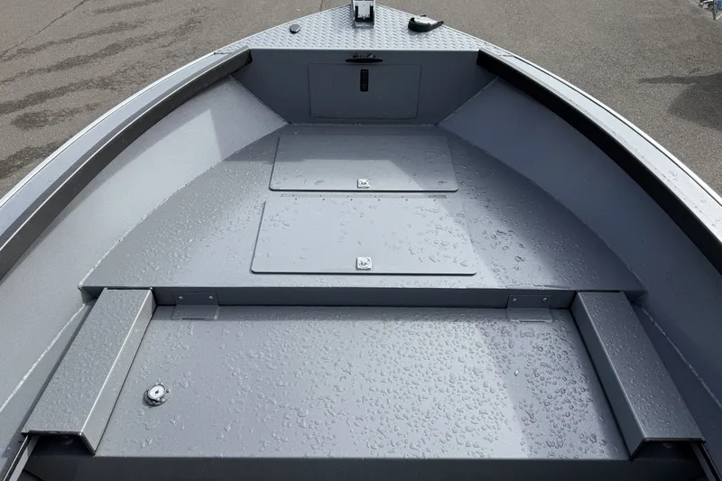 Slide: The Image of Alumaweld Free Drifter 18 boat interior, 2027 model, with wet aluminum flooring. - 5