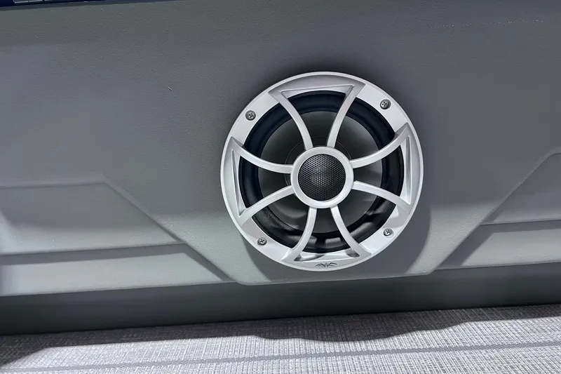 Slide: The Image of Speaker detail in 2026 Sylvan L3 LZ DH boat interior. - 25