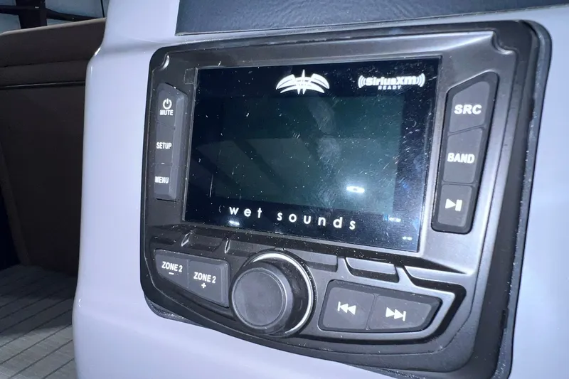Slide: The Image of 2026 Sylvan L3 LZ DH boat stereo system with Wet Sounds display and controls. - 19