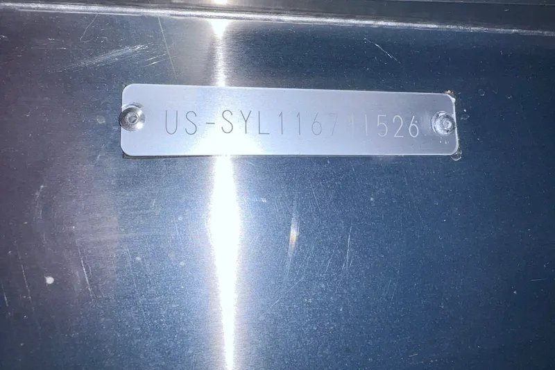 Slide: The Image of Metallic identification plate on Sylvan L3 LZ DH, year 2026, with serial number. - 31