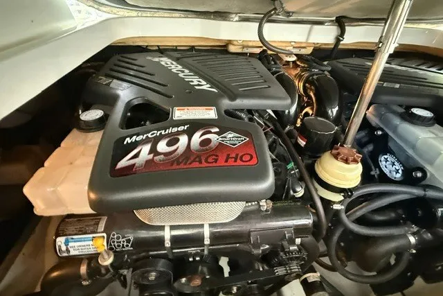 Slide: The Image of Engine compartment of a 2005 Formula 370 Super Sport with MerCruiser 496 MAG HO engine. - 10