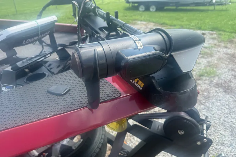 Slide: The Image of 2018 Ranger RT188 boat with trolling motor and Lowrance equipment on deck. - 10