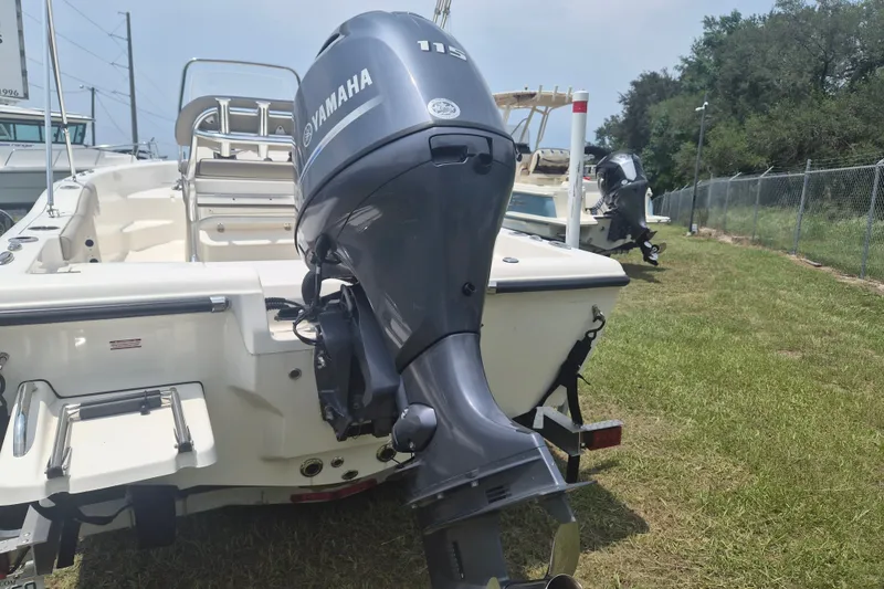 Slide: The Image of 2024 Key West 179 FS boat with Yamaha 115 outboard motor on display. - 3