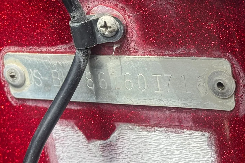 Slide: The Image of Close-up of a 2018 Nitro Z18 identification plate with serial number. - 28