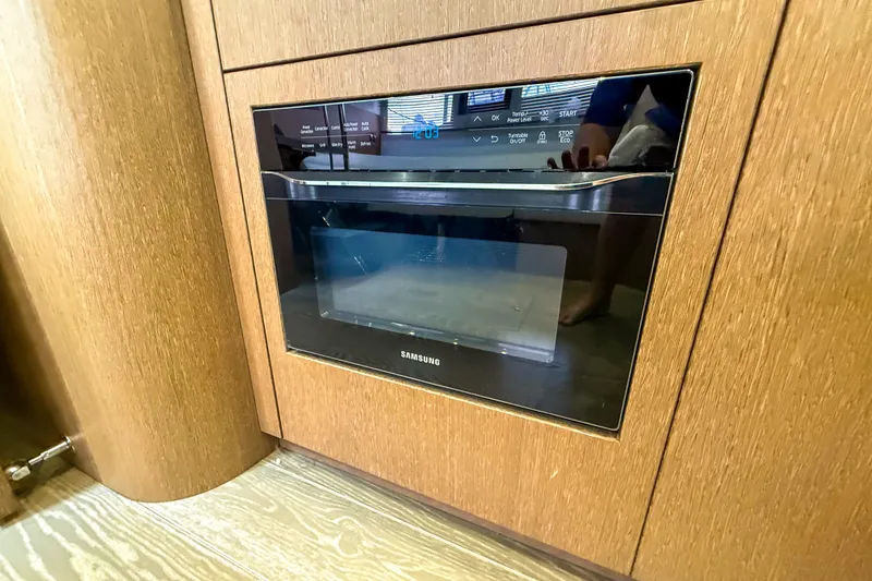 Slide: The Image of Built-in Samsung oven in 2019 Galeon 485 HTS yacht kitchen. - 18