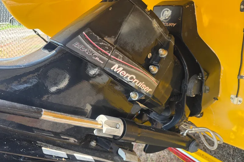 Slide: The Image of Close-up of a 2007 Crownline 21 SS boat's MerCruiser Bravo Three engine. - 9