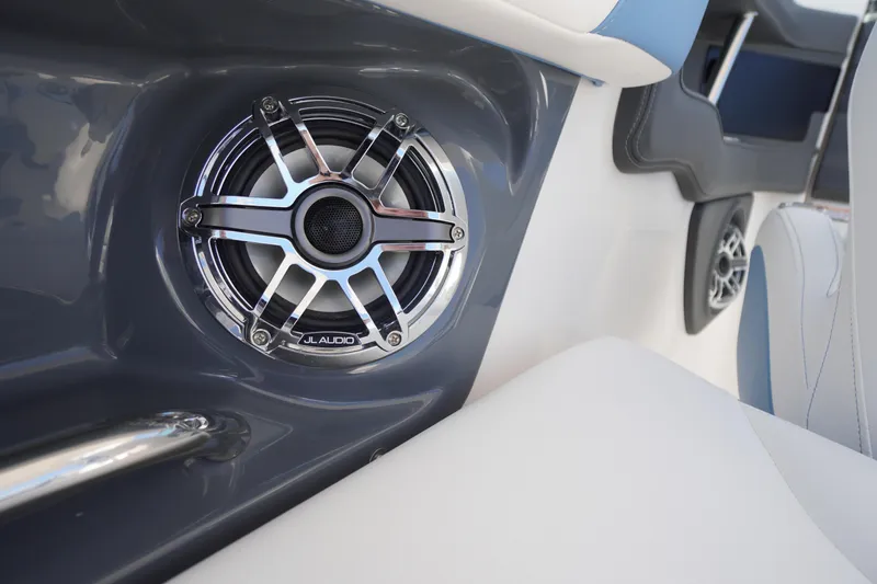 Slide: The Image of Speaker system on 2026 Chaparral 270 OSX boat, featuring JL Audio components. - 43