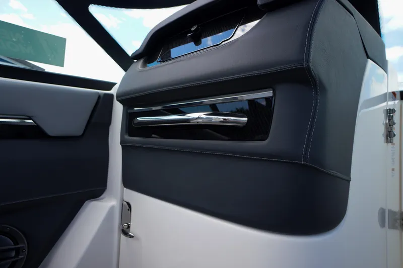 Slide: The Image of Interior detail of 2026 Chaparral SSX 4 boat, featuring sleek design and modern finishes. - 37