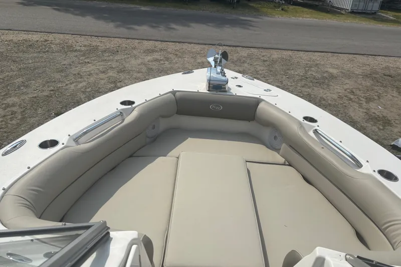 Slide: The Image of 2023 Key West 239 DFS boat with spacious bow seating and sleek design. - 34