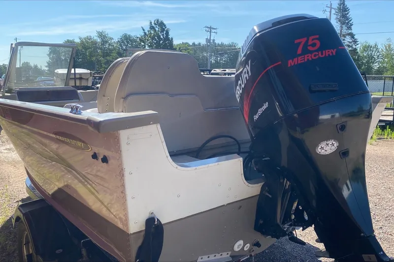 Slide: The Image of 2003 Smoker Craft Pro Angler 165 SC boat with Mercury 75 outboard motor. - 8
