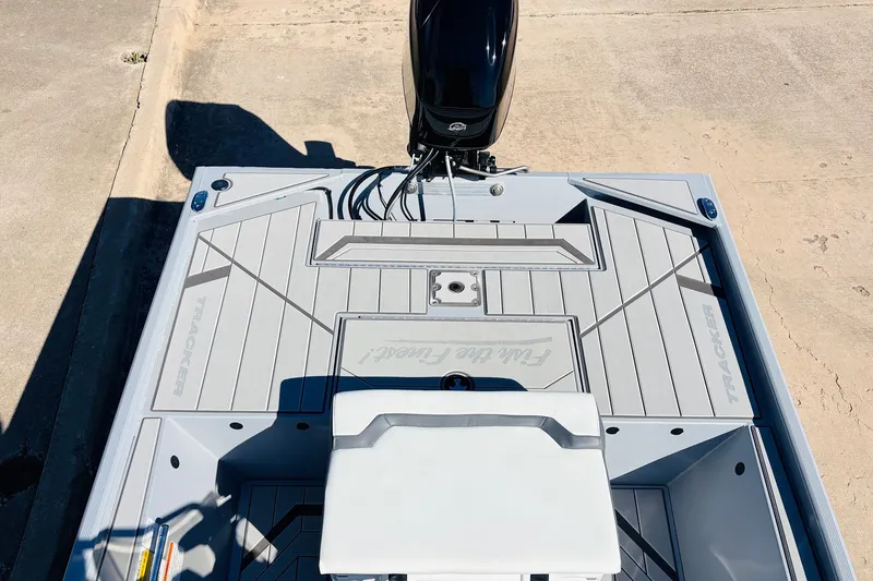 Slide: The Image of 2027 Tracker Bass Tracker Classic CC boat deck with sleek design and modern features. - 29