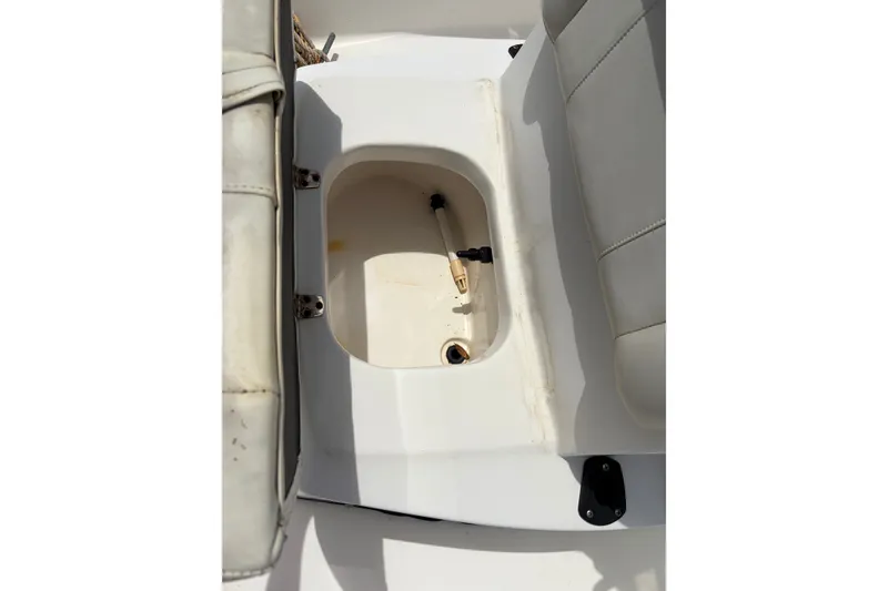 Slide: The Image of 2008 Blazer Bay 1960 Bay boat interior compartment with seating. - 5