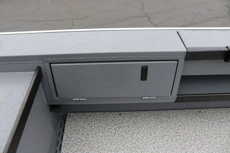 Slide: The Image of Alumaweld Super Vee Pro 23 boat interior storage compartment, 2027 model. - 20
