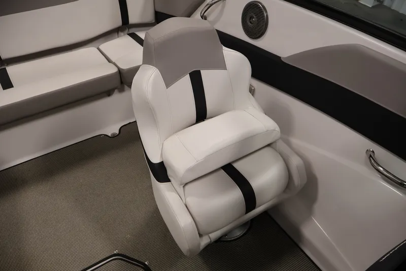 Slide: The Image of 2017 Four Winns H190 boat interior with cushioned seating and modern design. - 34