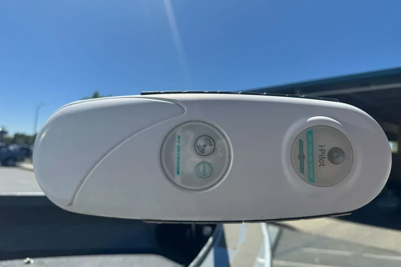 Slide: The Image of Close-up of iPilot GPS trolling system on a 2000 North River 18 Mariner boat. - 6