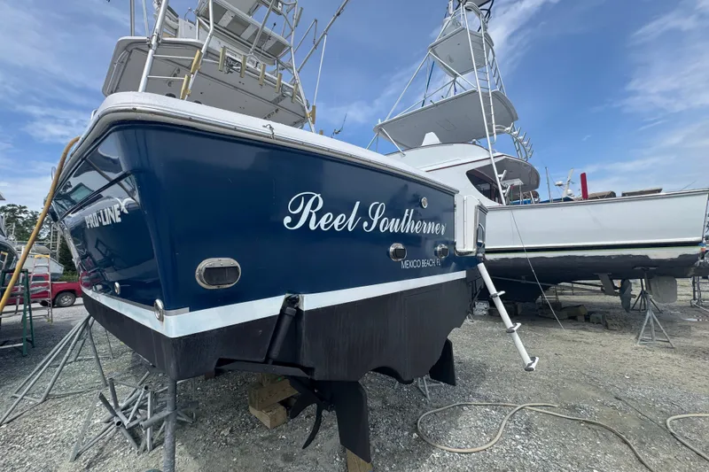 Slide: The Image of 2003 PROLINE 33 Express boat "Reel Southerner" on dry dock, Mexico Beach, FL. - 46