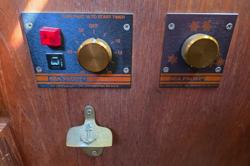 Slide: The Image of Control panel of a 1990 Pearson 385 yacht with Sea Frost refrigeration system. - 18