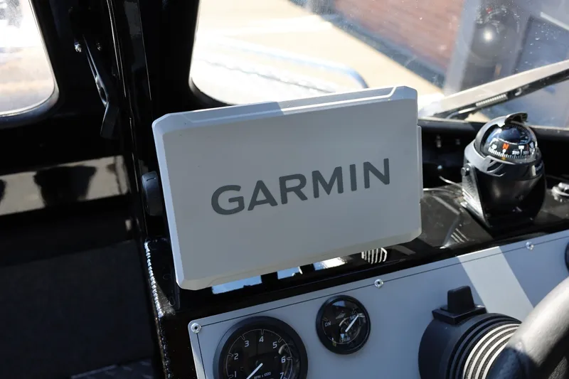 Slide: The Image of Garmin navigation system in 2025 Thunder Jet 200 Luxor boat cockpit. - 47