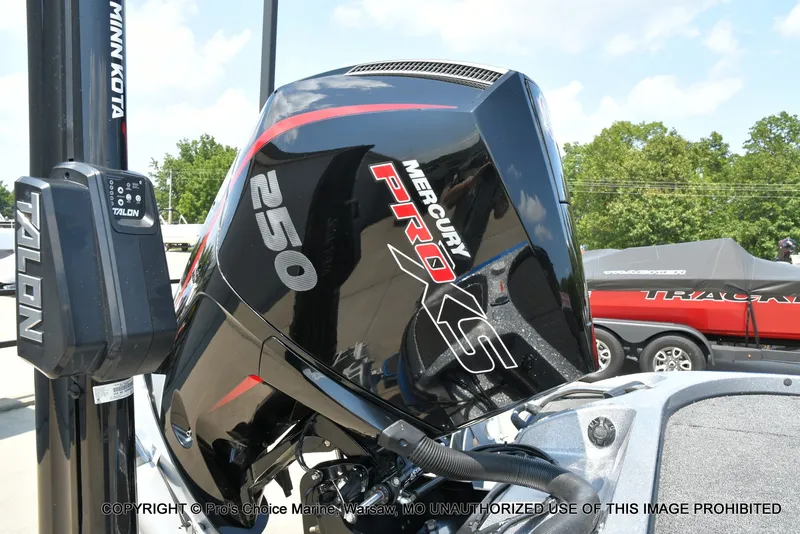 Slide: The Image of A Mercury Pro XS 250 outboard motor on a 2021 Nitro Z21 Pro boat. - 22