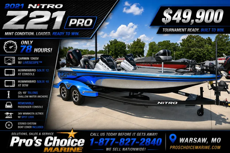 The Image of 2021 Nitro Z21 Pro in mint condition, tournament ready. Price: $49,900. Location: Warsaw, MO. - 1