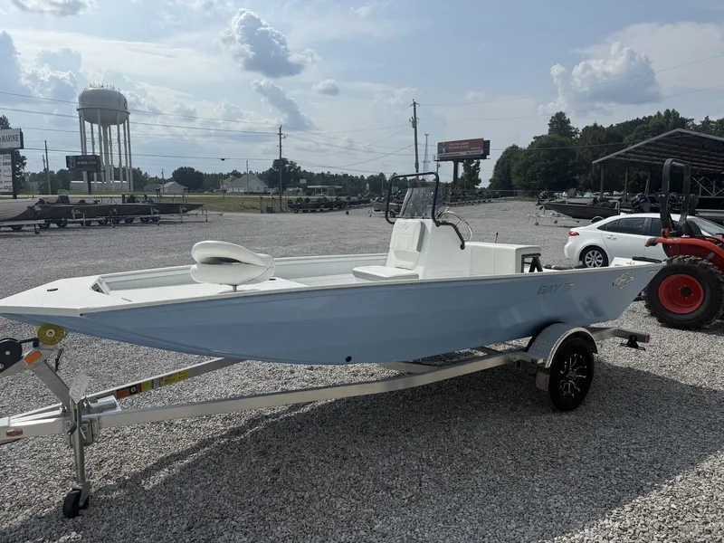Slide: The Image of G3 Bay 17 BAY-F70 on aluminum trailer, year 2027, in an outdoor lot. - 3