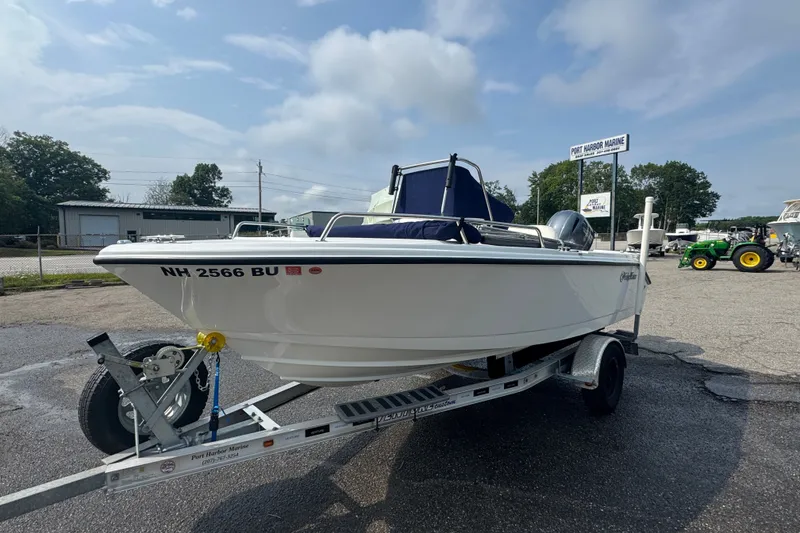 Slide: The Image of 2020 Edgewater 170CC boat on trailer at Port Harbor Marine. - 4