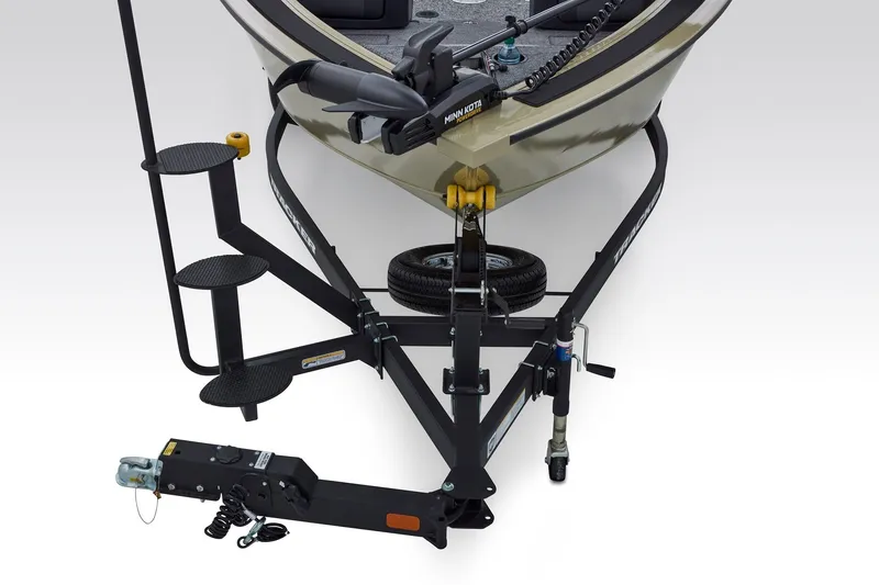 Slide: The Image of 2027 Tracker Targa V-18 Combo boat trailer with steps and spare tire. - 10