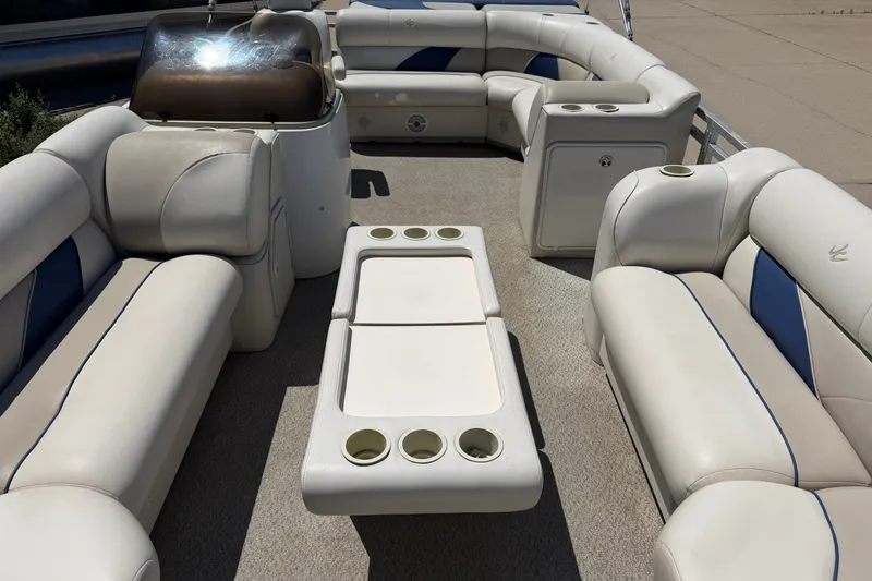 Slide: The Image of Luxurious seating area on a 2005 JC 21 NEPTOON TT pontoon boat. - 4