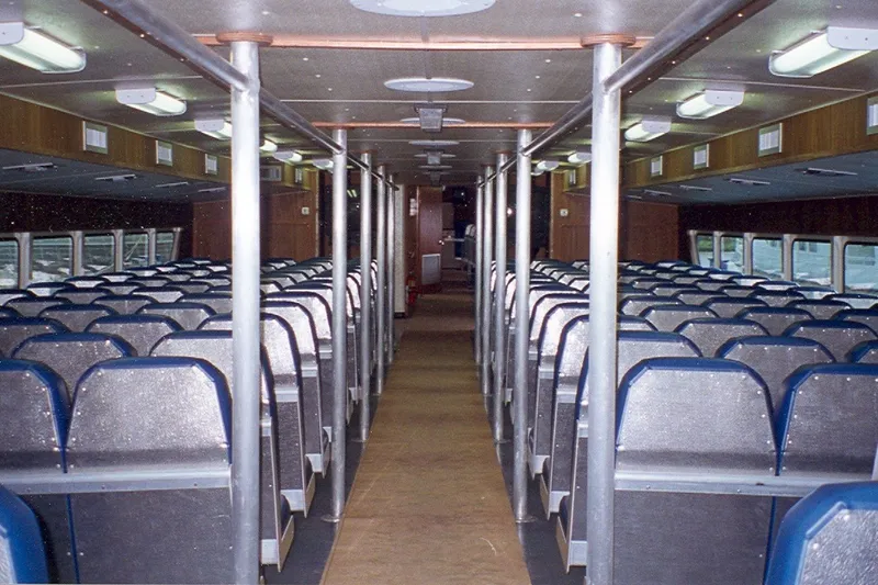 Slide: The Image of Interior of a 1994 Breaux's Bay Craft converted crew vessel, seating for 149 passengers. - 4