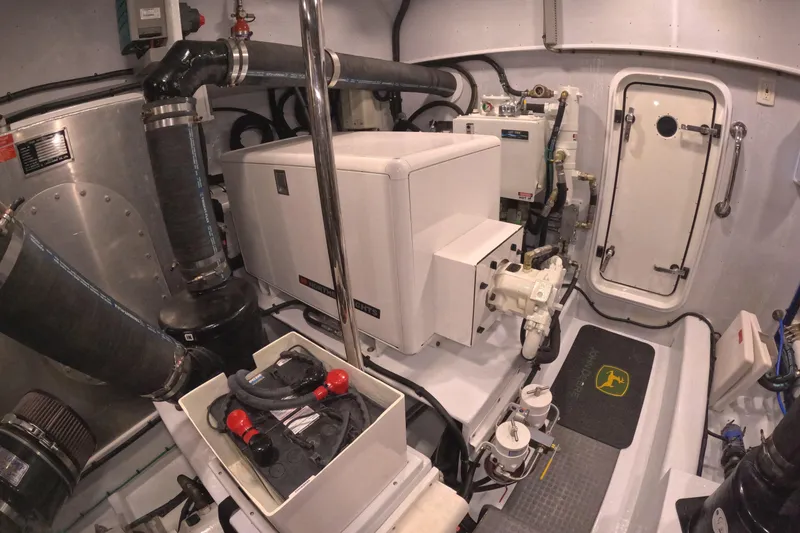 Slide: The Image of Engine room of the 2021 Krogen 50 Open with generator and technical equipment. - 50