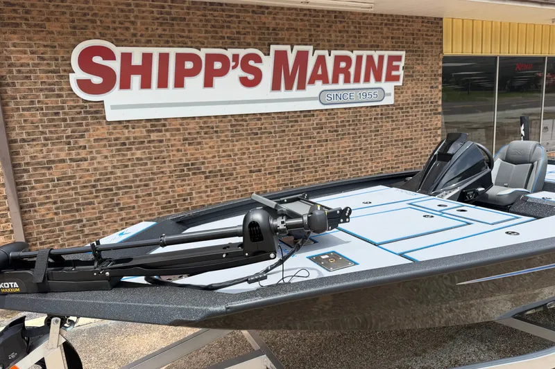 Slide: The Image of 2027 Xpress H20C Crappie boat displayed at Shipp's Marine dealership. - 2