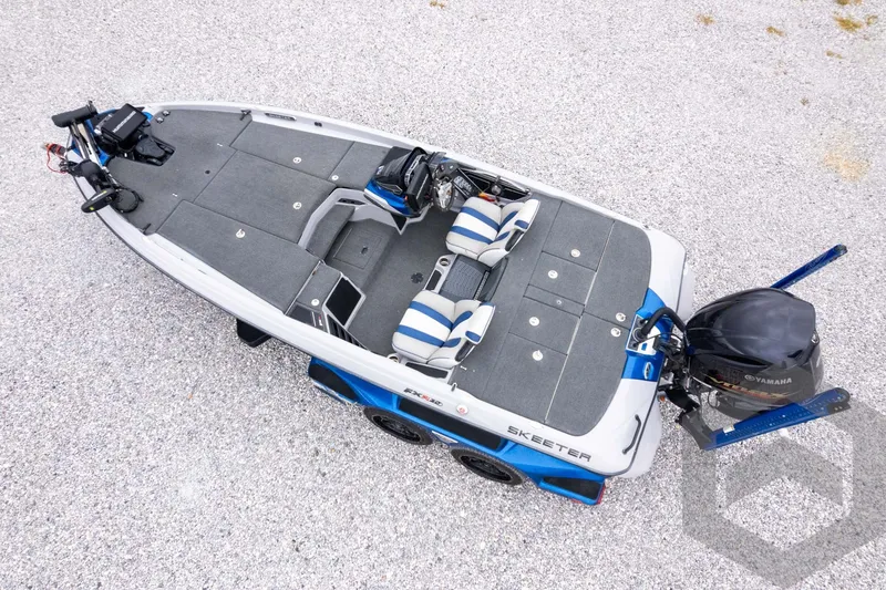 Slide: The Image of 2020 Skeeter FXR20 Limited fishing boat with Yamaha motor, aerial view. - 31