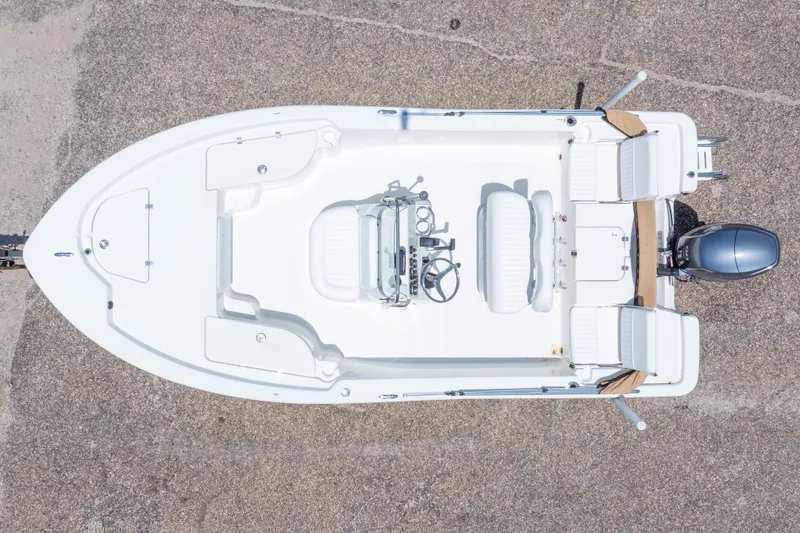 Slide: The Image of Overhead view of 2012 Sea Fox 180 Viper boat on concrete surface. - 6
