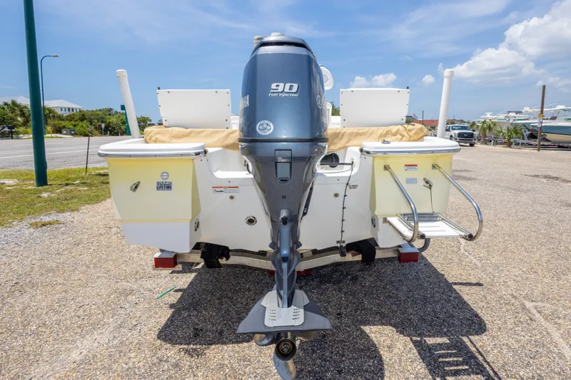 Slide: The Image of Rear view of a 2012 Sea Fox 180 Viper boat with Yamaha 90 engine. - 12
