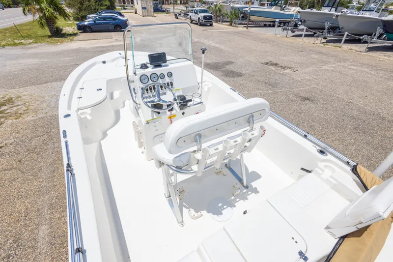 Slide: The Image of 2012 Sea Fox 180 Viper boat interior with steering console and seating. - 20