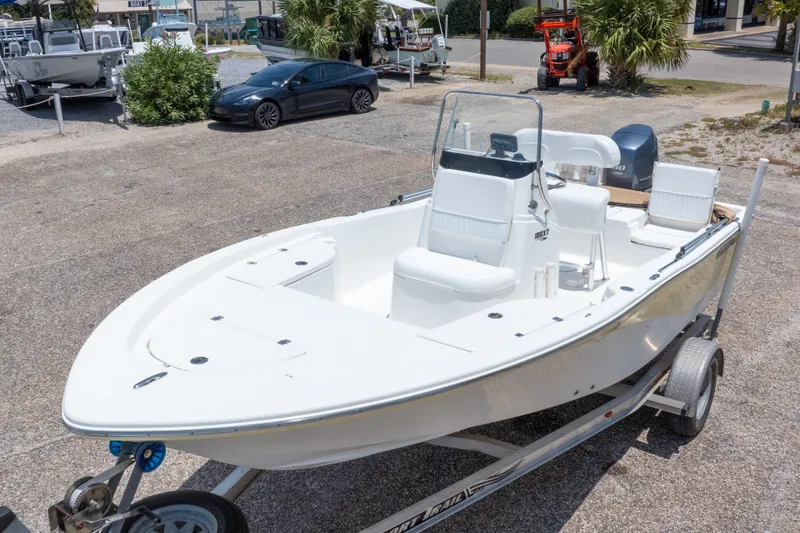 Slide: The Image of 2012 Sea Fox 180 Viper boat on trailer, parked outdoors in a lot. - 4