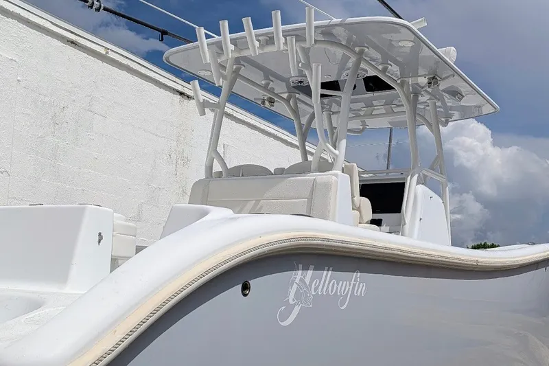 Slide: The Image of 2022 Yellowfin 36 Offshore boat with sleek design and modern features. - 3