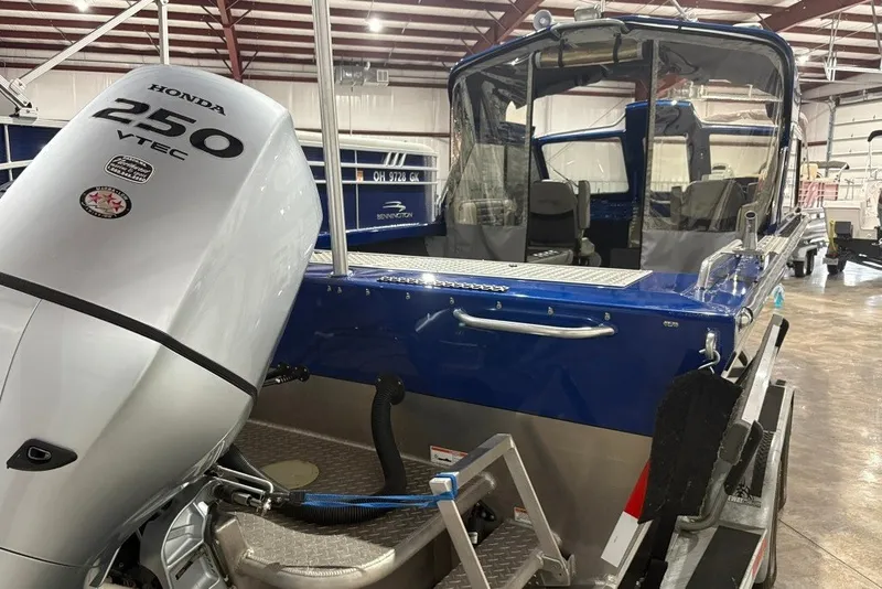 Slide: The Image of 2013 Northwest Boats 228 Lightning Outboard with Honda 250 VTEC engine in showroom. - 8