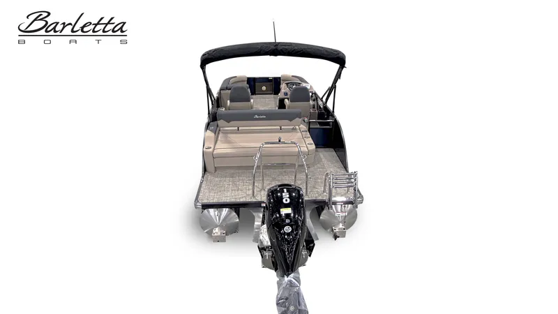 Slide: The Image of Barletta SANZA 22UC 2027: Sleek pontoon boat with spacious deck, comfortable seating, and modern engine. - 6
