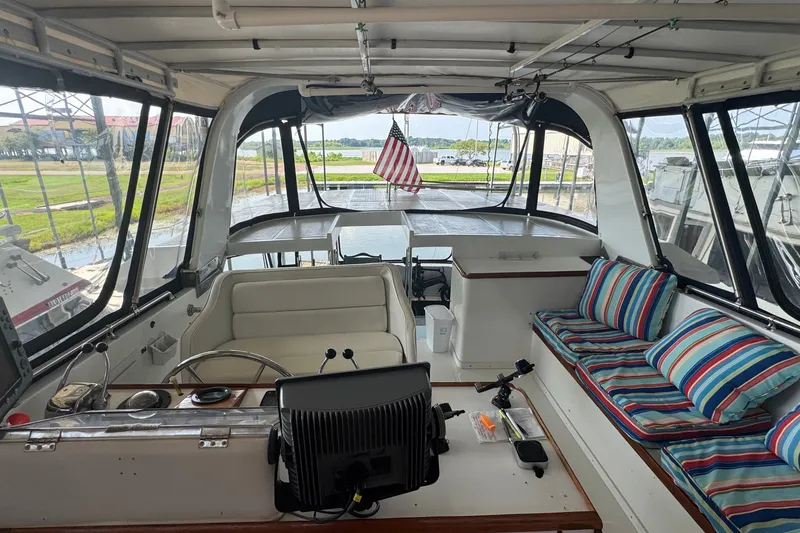 Slide: The Image of Enclosed Flybridge Looking Aft - 15