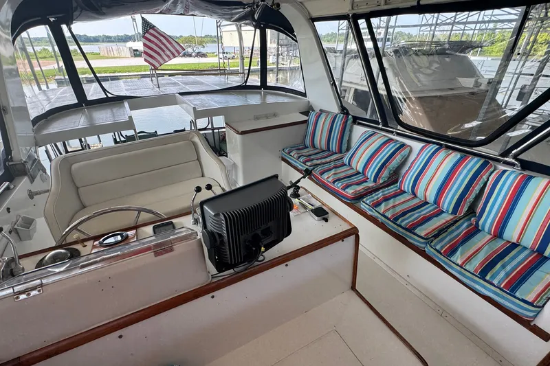 Slide: The Image of Enclosed Flybridge Looking Aft - 27