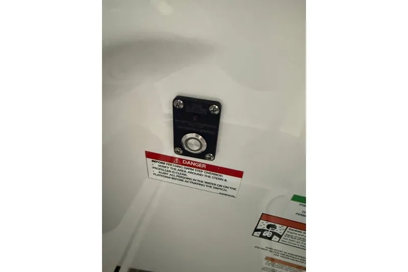 Slide: The Image of Safety warning label on 2027 Monterey Elite 27 SD boat panel. - 9