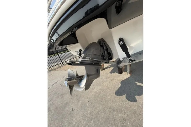 Slide: The Image of 2015 Chaparral 257 SSX boat stern with dual propeller system. - 11