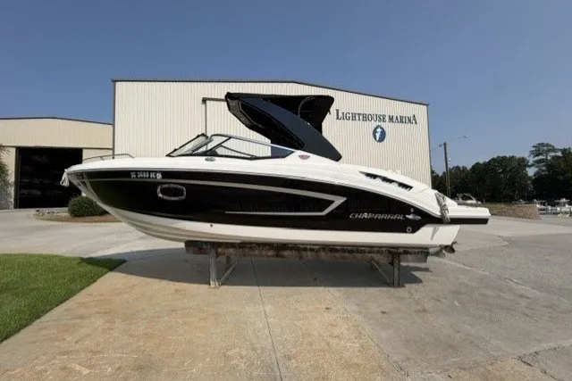 Slide: The Image of 2015 Chaparral 257 SSX boat displayed at Lighthouse Marina. - 2
