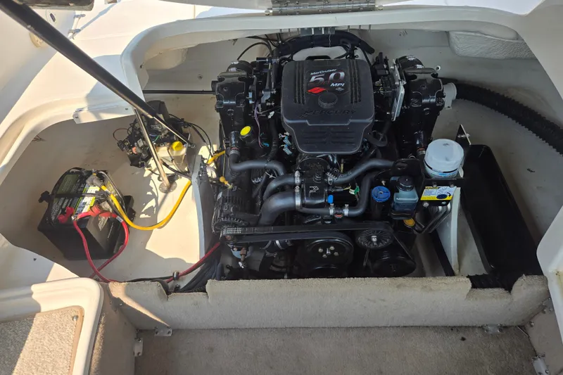 Slide: The Image of Engine compartment of a 2006 Chaparral 220 SSi boat with MerCruiser engine. - 20