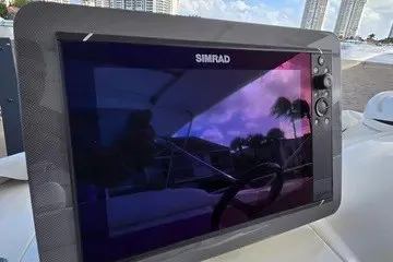Slide: The Image of Simrad navigation display on 1998 Viking Princess 56 Sport Cruiser yacht. - 10