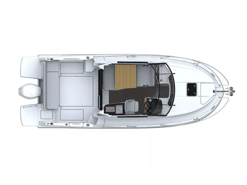 Slide: The Image of Manufacturer Provided Image: Top view of 2026 Beneteau Antares 8 Fishing boat, showcasing spacious deck layout. - 7